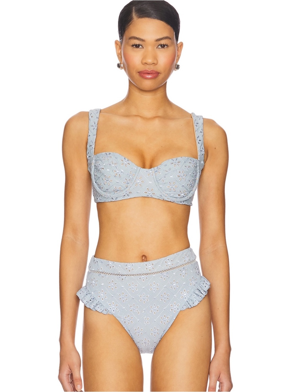 Tularosa Aluka Top and Zeina High Waist Bottom in Powder Blue